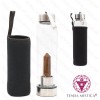 Garrafa Energética Vidro Inox Ponta Olho de Tigre