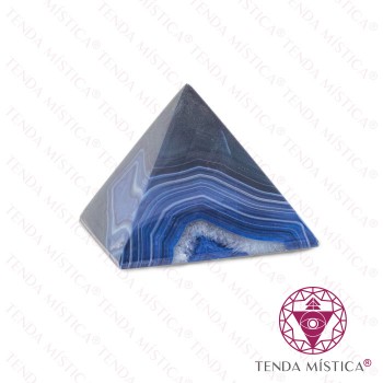 Pirâmide Ágata Azul - 7X7cm
