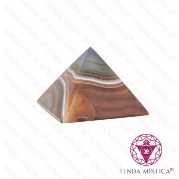 Pirâmide Ágata Castanha - 7X7cm