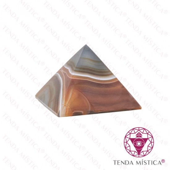 Pirâmide Ágata Castanha - 7X7cm