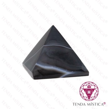 Pirâmide Ágata Negra - 7X7cm