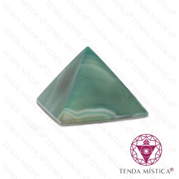 Pirâmide Ágata Verde - 7X7cm