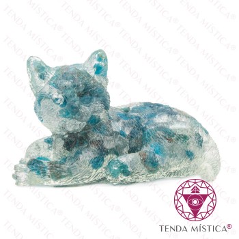 Orgonite Gato - Quartzo Azul