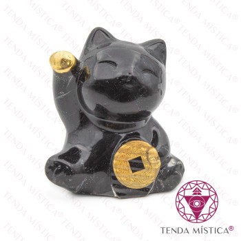 Orgonite Gato Sorte - Turmalina