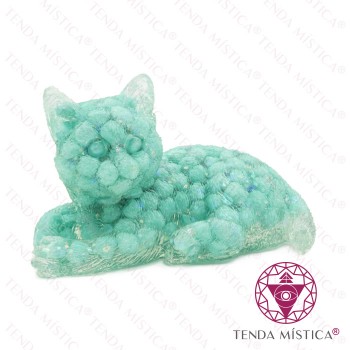 Orgonite Gato - Turquesa