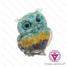 Orgonite Mocho - Lápis Lazúli, Citrino & Turquesa