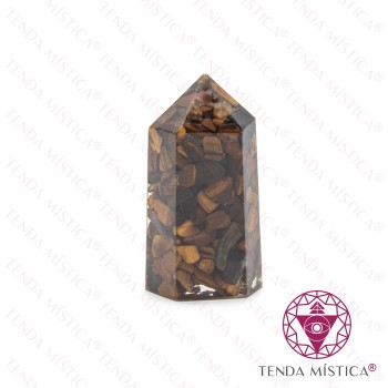 Orgonite Obelisco - Olho de Tigre
