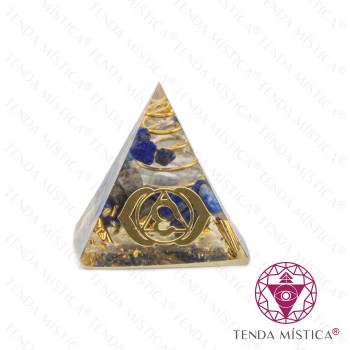 Orgonite Pirâmide - Chakra Frontal Lápis Lazúli 3X3