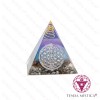 Orgonite Pirâmide - Chakras Glitter Prateado 6X6