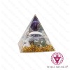 Orgonite Pirâmide - Galáxia Ágata Bola Ametista 6X6