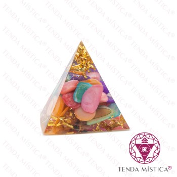 Orgonite Pirâmide - Mix Ágatas 3X3