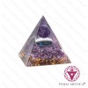 Orgonite Pirâmide - Galáxia Bola Ametista 6X6