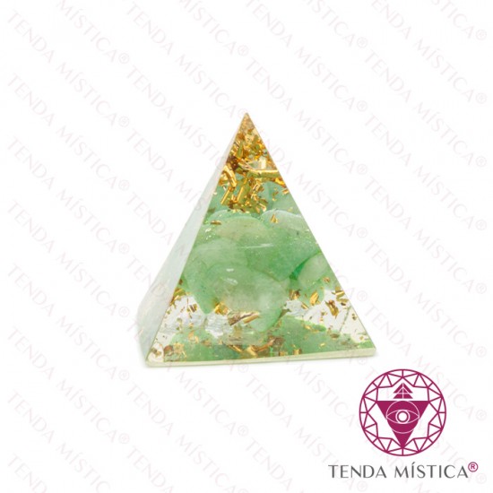 Orgonite Pirâmide - Quartzo Verde Espiral 3X3