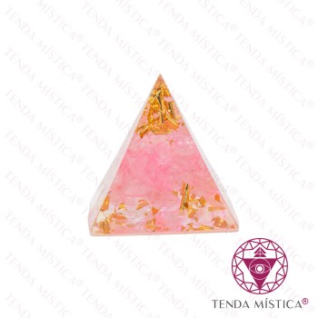 Orgonite Pirâmide - Quartzo Rosa 3X3
