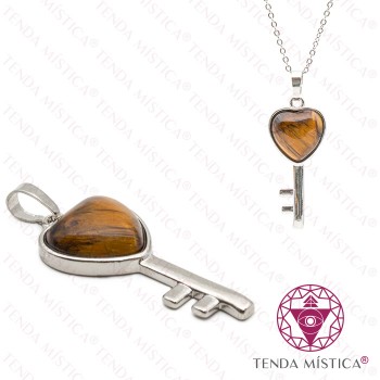 Pendente Chave Olho de Tigre