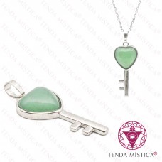 Pendente Chave Quartzo Verde