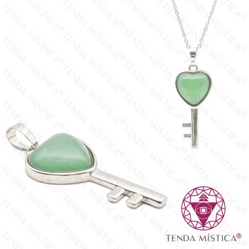 Pendente Chave Quartzo Verde