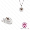 Pendente Quartzo Cristal & Olho Tigre Topo Prata