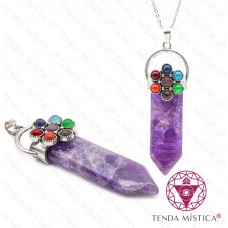 Pendente Espada Ametista - Flor Chakras