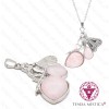 Pendente Fada Quartzo Rosa