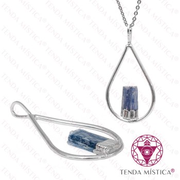 Pendente Cianite Azul Gota