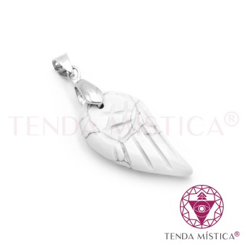 Pendente Asa Howlite Branca