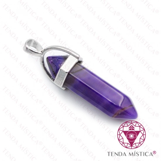 Pendente Bala Ágata Roxa