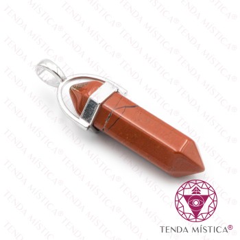Pendente Bala Jaspe Vermelho