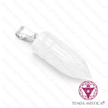 Pendente Bala Torneada Quartzo Cristal