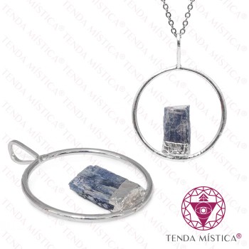 Pendente Cianite Azul Circulo