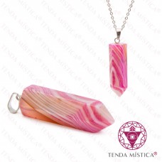 Pendente Ponta Ágata Rosa