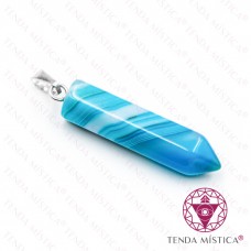 Pendente Ponta Ágata Azul