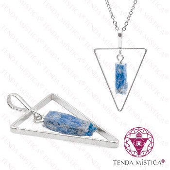 Pendente Cianite Azul Triângulo