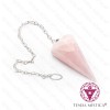Pêndulo Quartzo Rosa Multifacetado 4cm Pêndulo Quartzo Rosa Multifacetado 4cm