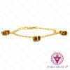 Pulseira Olho de Tigre - Banho de Ouro