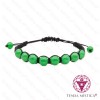 Pulseira Ajustável Macramé Quartzo Verde 8mm