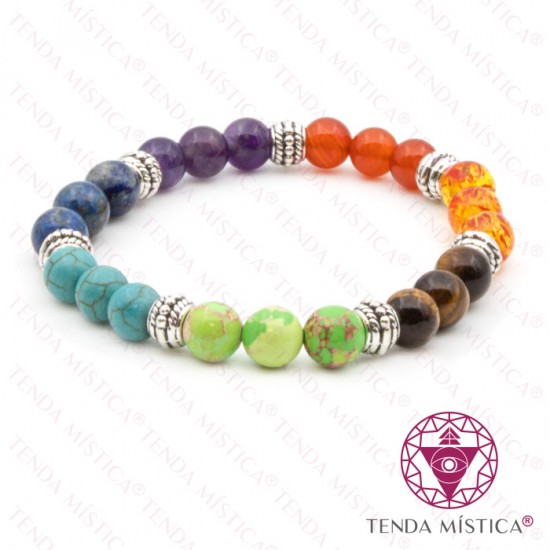 Pulseira Chakras 8mm 3x3