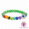 Pulseira Chakras Hamsá Olho de Gato Verde