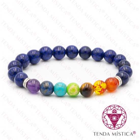 Pulseira Chakras Lápis Lazúli 8mm