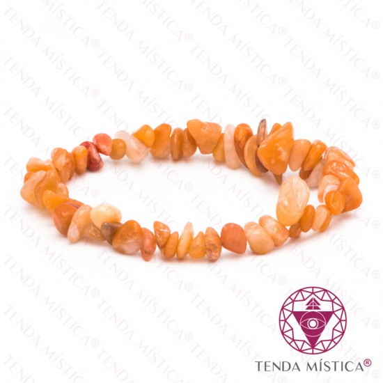 Pulseira Chips Calcite Laranja