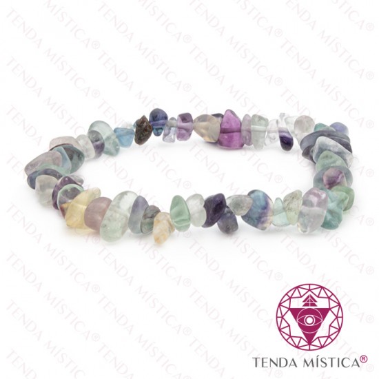 Pulseira Chips Fluorite Arco Íris