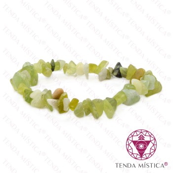 Pulseira Chips Jade Prehnite