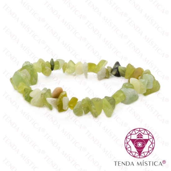 Pulseira Chips Jade Prehnite
