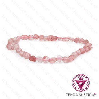 Pulseira Quartzo Morango Irregular