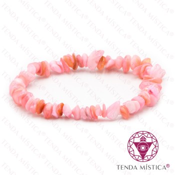 Pulseira Chips Opala Rosa