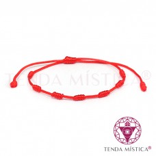 Pulseira 7 Nós Vermelha