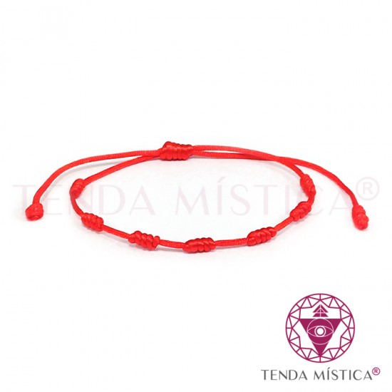 Pulseira 7 Nós Vermelha