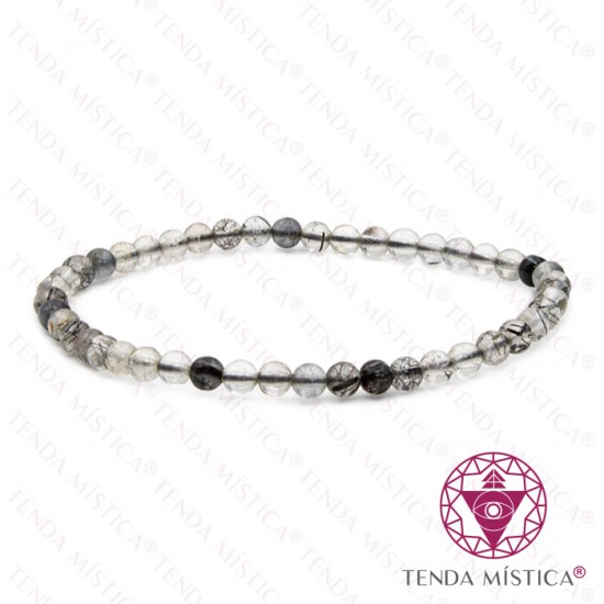Pulseira Quartzo Turmalinado 4mm