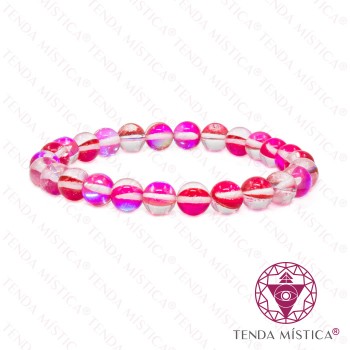 Pulseira Quartzo Aura Multicolor - 8mm