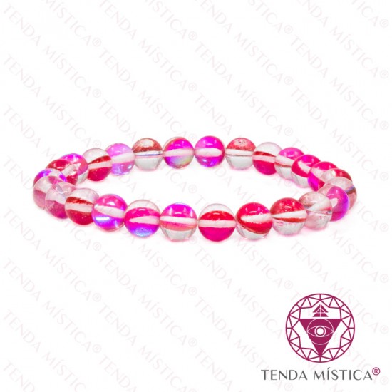 Pulseira Quartzo Aura Multicolor - 8mm